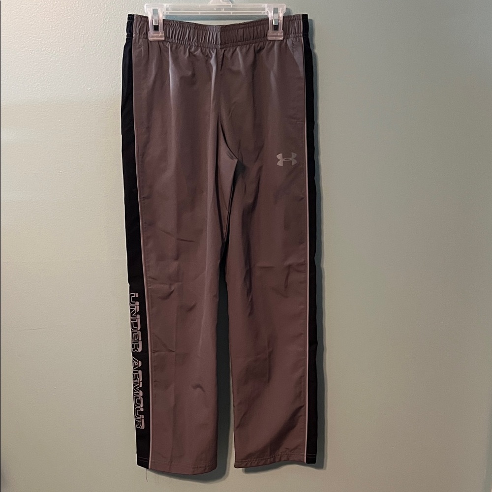 Under Armour Kids Charcoal Joggers with Black Stripes